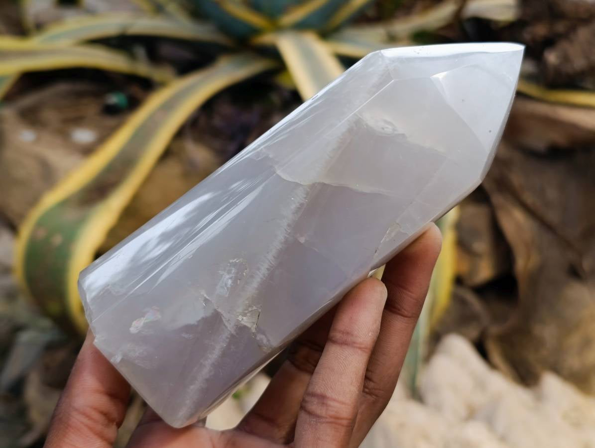 Polished Blue Rose Quartz Points x 3 From Madagascar - Toprock Gemstones and Minerals 