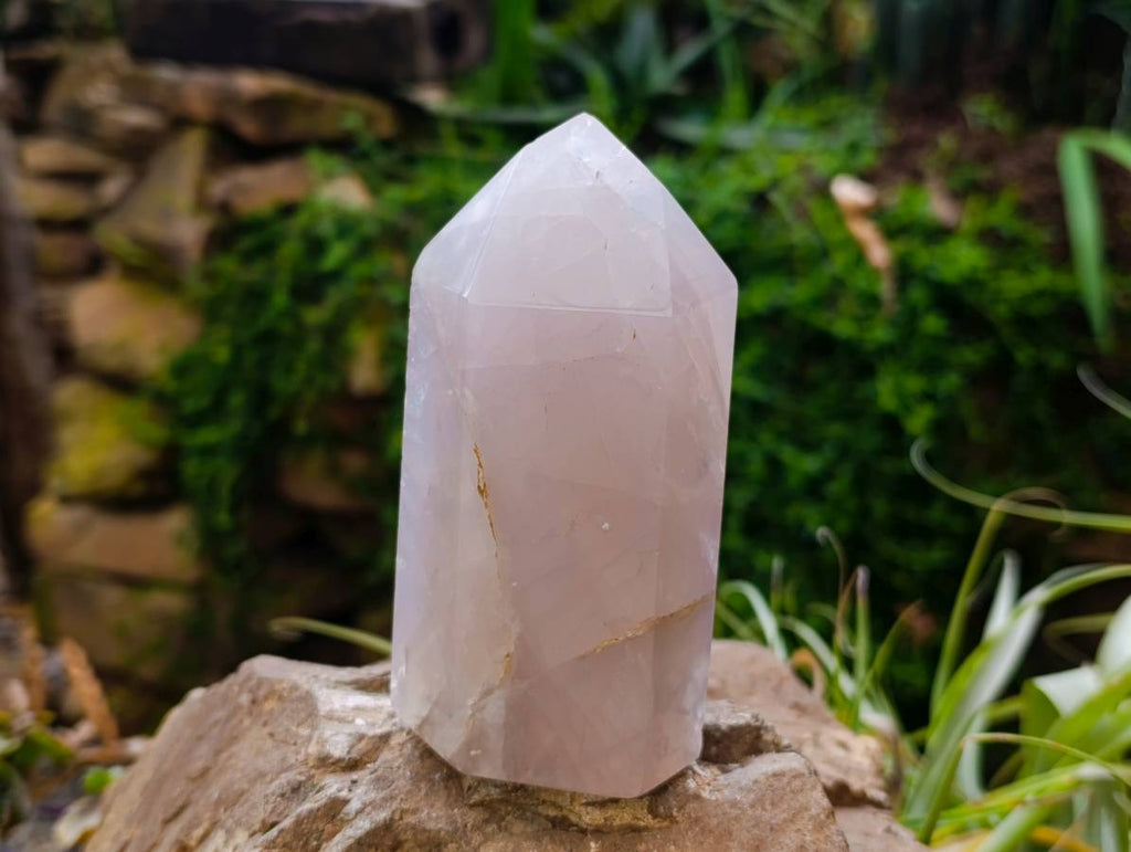 Polished Blue Rose Quartz Points x 3 From Madagascar - Toprock Gemstones and Minerals 