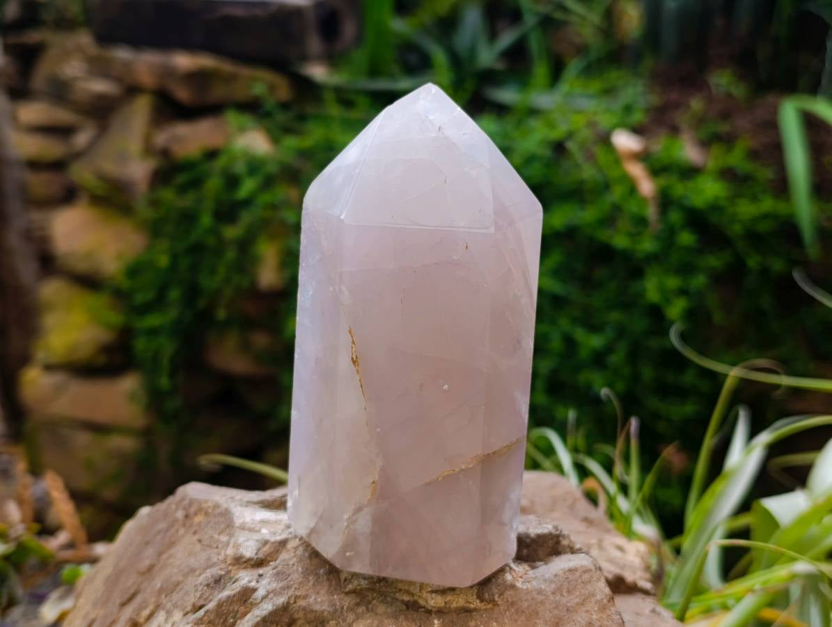 Polished Blue Rose Quartz Points x 3 From Madagascar - Toprock Gemstones and Minerals 