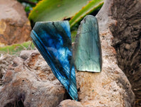 Polished On One Side Labradorite x 26 From Tulear, Madagascar