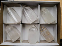 Polished Quartz Crystals x 6 From Madagascar