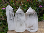 Polished Quartz Crystals x 6 From Madagascar - Toprock Gemstones and Minerals 