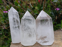 Polished Quartz Crystals x 6 From Madagascar
