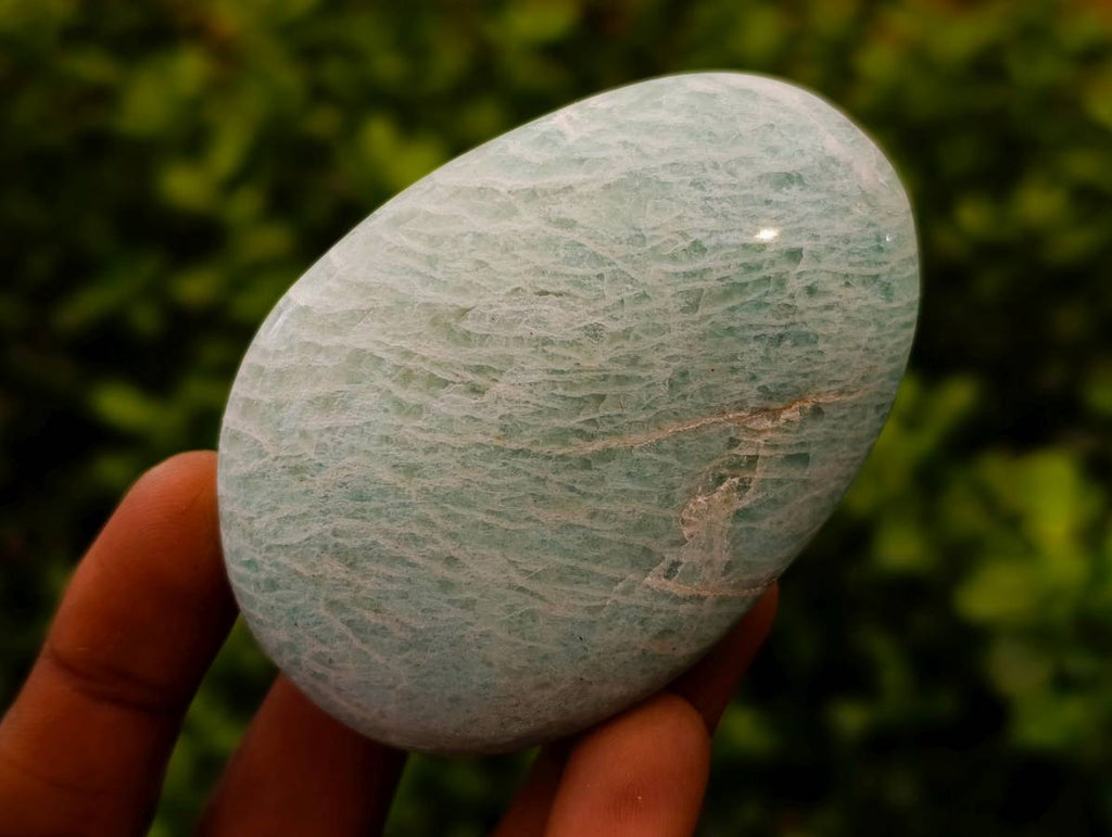Polished Amazonite Palm Stones x 12 From Madagascar - Toprock Gemstones and Minerals 