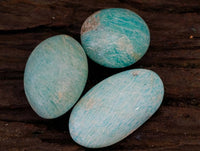 Polished Amazonite Palm Stones x 12 From Madagascar