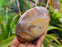 Polished Polychrome Jasper Standing Free Forms x 2 From NW Coast, Madagascar