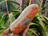 Polished Polychrome Jasper Standing Free Forms x 2 From NW Coast, Madagascar