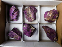 Natural Metallic Purpurite Specimens x 6 From Erongo, Namibia