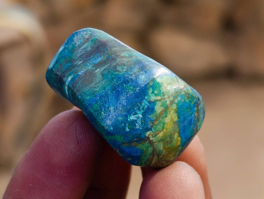 Polished Azurite and Malachite Free Forms x 70 From Congo - Toprock Gemstones and Minerals 