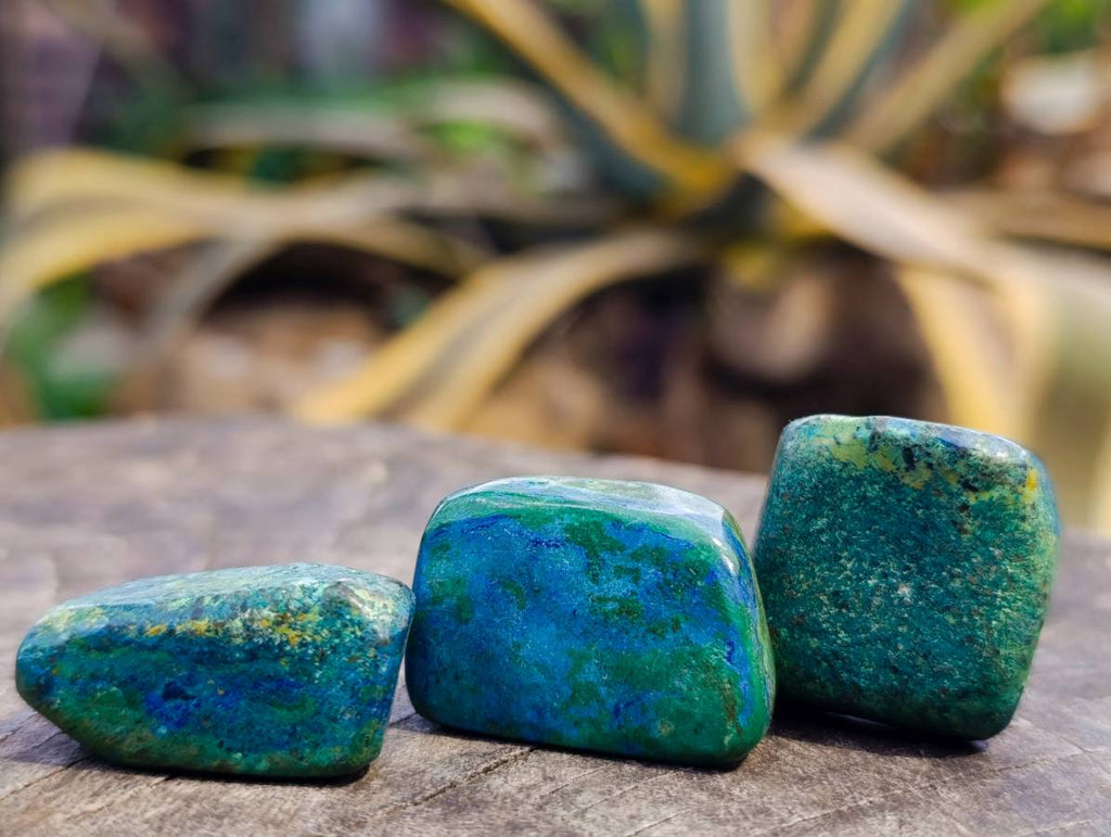 Polished Azurite and Malachite Free Forms x 70 From Congo - Toprock Gemstones and Minerals 