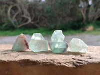 Natural Watermelon Fluorite Cobbed Pieces x 5 Kg Lot From Uis, Namibia
