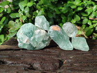 Natural Watermelon Fluorite Cobbed Pieces x 5 Kg Lot From Uis, Namibia