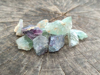 Natural Watermelon Fluorite Cobbed Pieces x 5 Kg Lot From Uis, Namibia