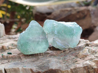 Natural Watermelon Fluorite Cobbed Pieces x 5 Kg Lot From Uis, Namibia