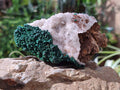 Natural Crystalline Ball Malachite and Quartz On Dolomite Matrix Specimens x 2 From Mindingi Mine, Kambove, Congo - Toprock Gemstones and Minerals 