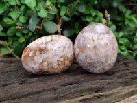 Polished Flower Agate Palm Stones x 12 From Antsahalova, Madagascar