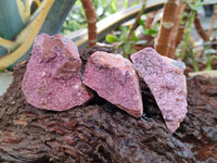 Natural Salrose Cobaltion Dolomite with Malachite Specimens x 12 From Kakanda, Congo