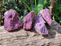 Natural Salrose Cobaltion Dolomite with Malachite Specimens x 12 From Kakanda, Congo