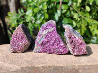Natural Salrose Cobaltion Dolomite with Malachite Specimens x 12 From Kakanda, Congo