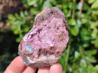 Natural Salrose Cobaltion Dolomite with Malachite Specimens x 12 From Kakanda, Congo