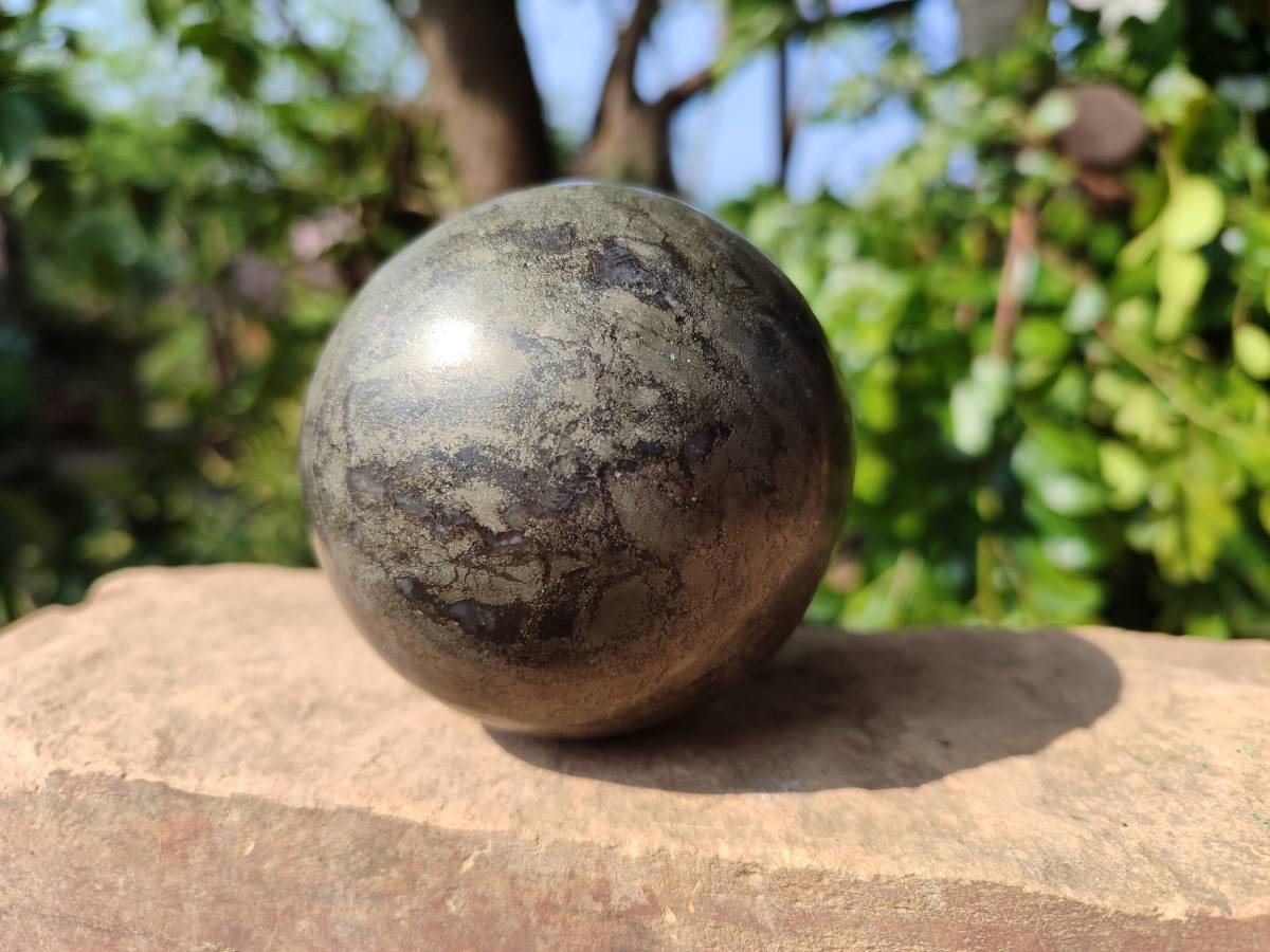 Polished Basalt Pharaoh Stone Sphere x 1 From Iron Duke Mine, Zimbabwe - Toprock Gemstones and Minerals 