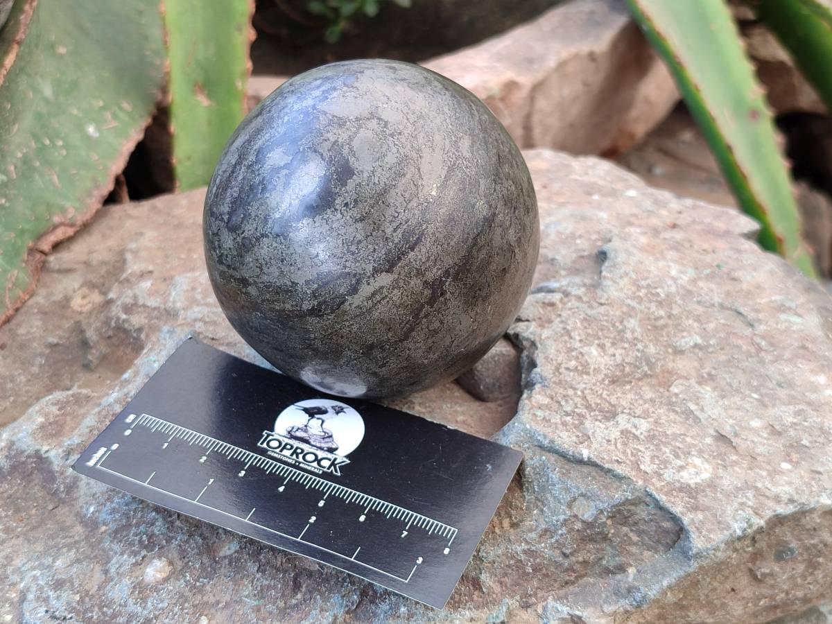 Polished Basalt Pharaoh Stone Sphere x 1 From Iron Duke Mine, Zimbabwe - Toprock Gemstones and Minerals 