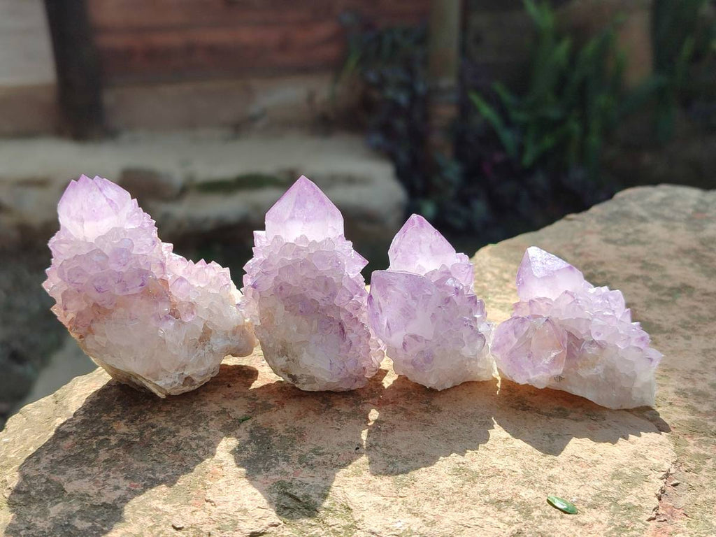 Natural Sunburst Amethyst Spirit Quartz Clusters x 12 From Boekenhouthoek, South Africa - Toprock Gemstones and Minerals 