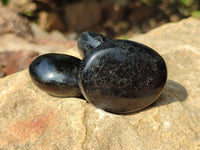 Polished Black Tourmaline Galets x 20 From Madagascar