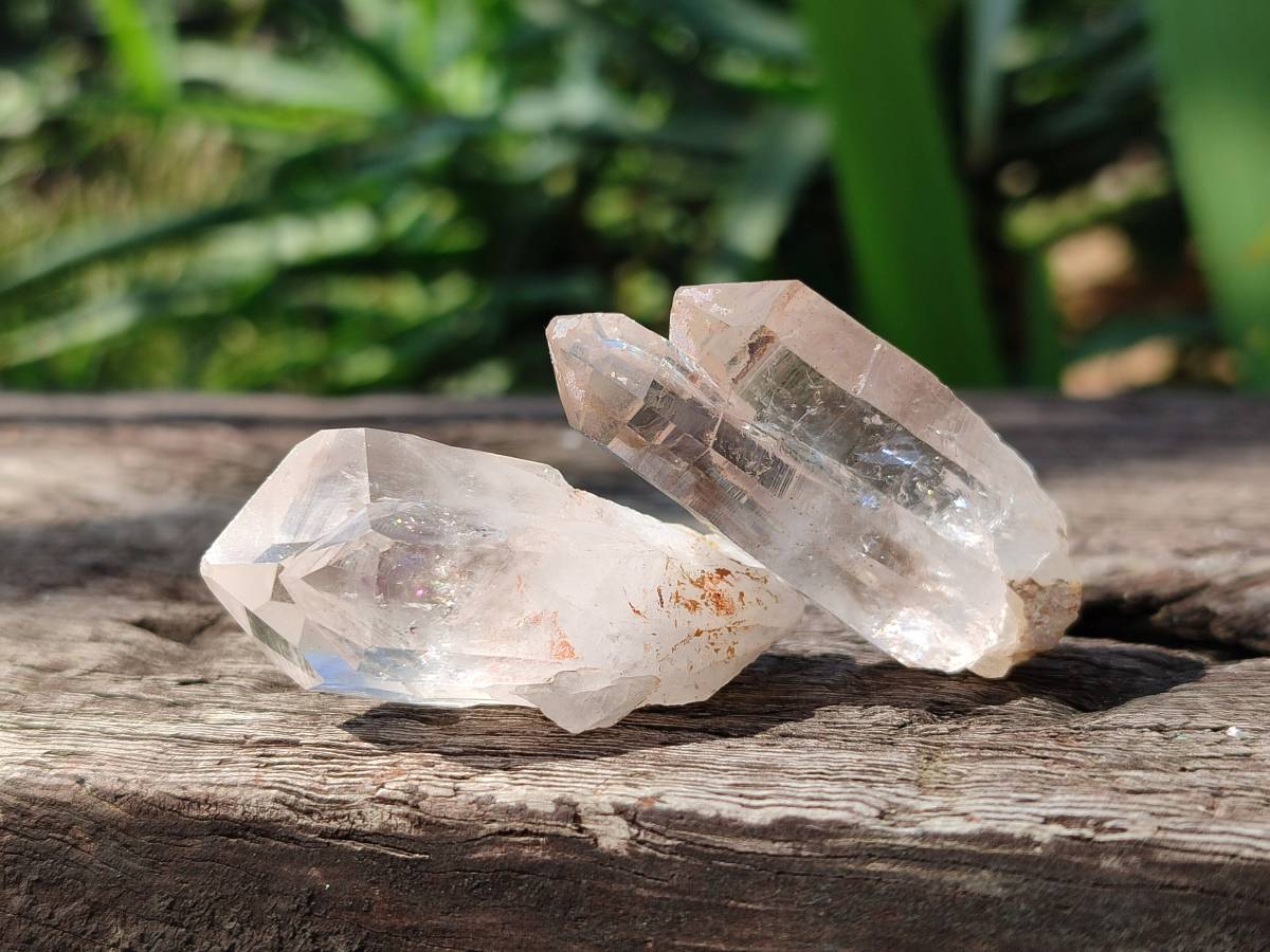 Natural Mix of Smokey, Clear And Amethyst Quartz Crystals x 20 From Brandberg, Namibia - Toprock Gemstones and Minerals 