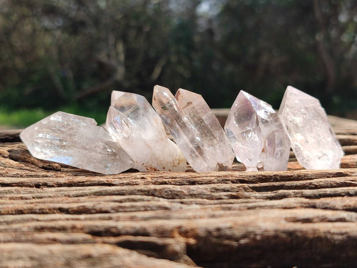 Natural Mix of Smokey, Clear And Amethyst Quartz Crystals x 20 From Brandberg, Namibia - Toprock Gemstones and Minerals 