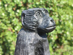 Polished Black Soapstone Baboon Carving x 1 From Zimbabwe - Toprock Gemstones and Minerals 