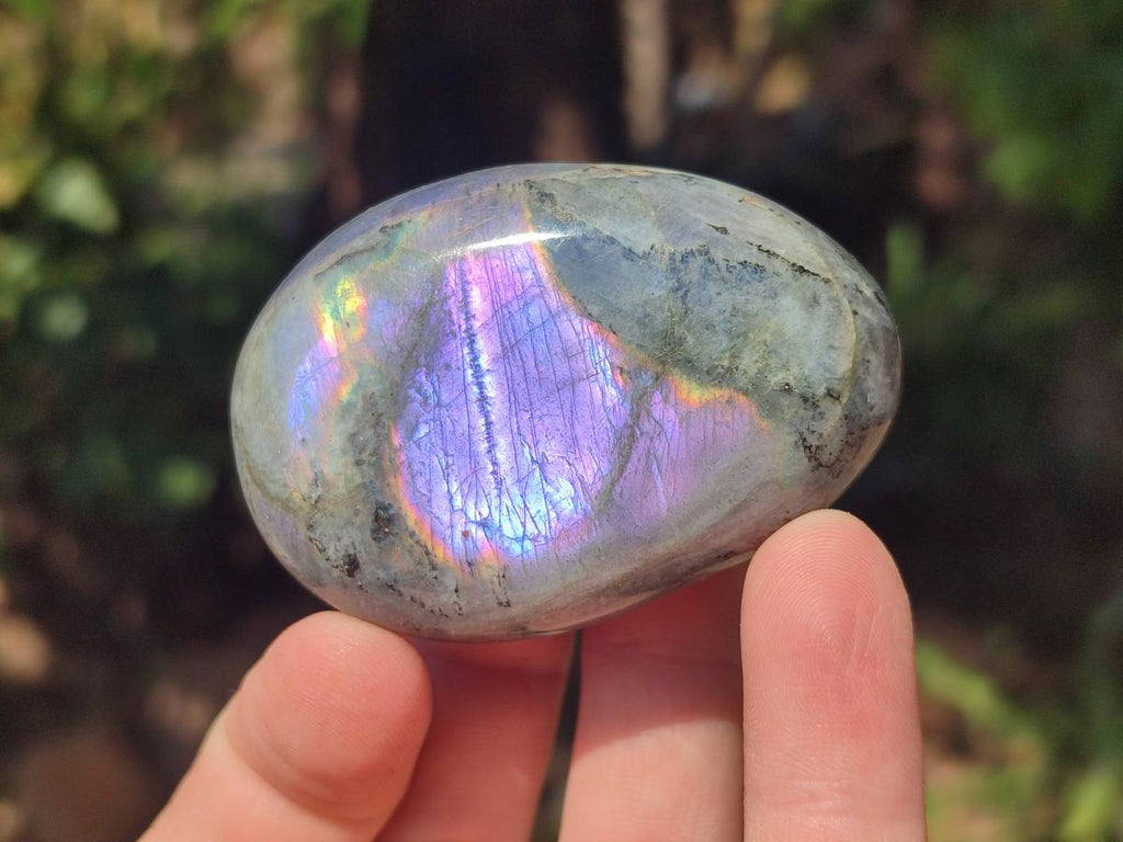 Polished Purple Flash Labradorite Galets x 12 From Tulear, Madagascar - Toprock Gemstones and Minerals 