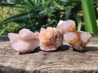 Natural Ametrine Spirit Quartz Clusters x 12 From Boekenhouthoek, South Africa