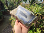 Natural Blue Lace Agate Geode Specimen x 1 From Nsanje, Malawi - Toprock Gemstones and Minerals 