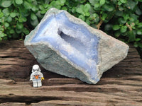 Natural Blue Lace Agate Geode Specimen x 1 From Nsanje, Malawi