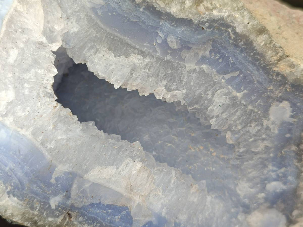 Natural Blue Lace Agate Geode Specimen x 1 From Nsanje, Malawi - Toprock Gemstones and Minerals 