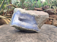 Natural Blue Lace Agate Geode Specimen x 1 From Nsanje, Malawi