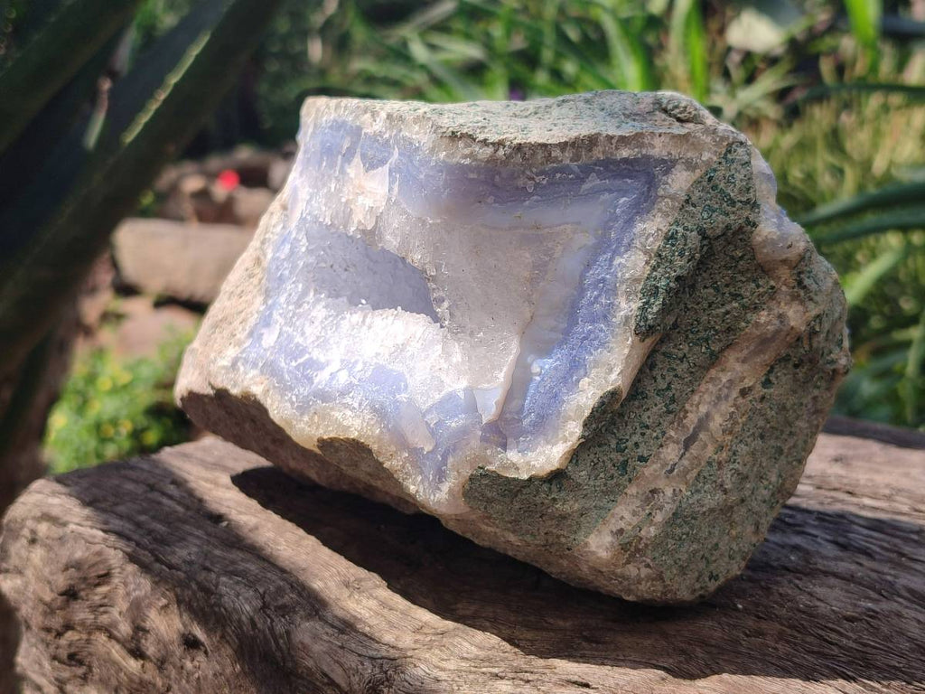 Natural Blue Lace Agate Geode Specimen x 1 From Nsanje, Malawi - Toprock Gemstones and Minerals 