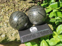 Polished Basalt Pharaoh Stone Spheres x 3 From Iron Duke Mine, Zimbabwe