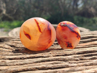 Polished Carnelian Agate Gemstone Galets x 20 From Madagascar