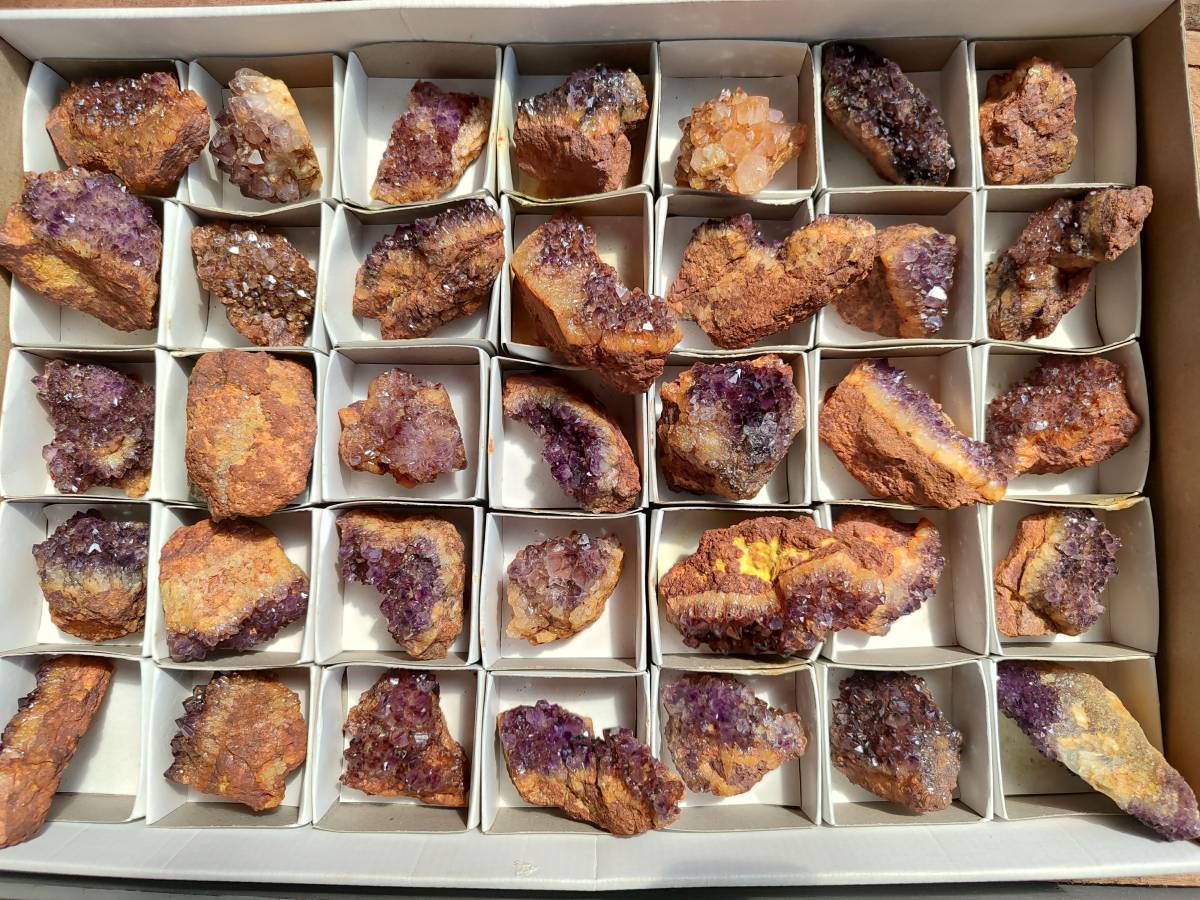 Natural Amethystos Amethyst Clusters x 35 From Kwaggafontein, South Africa - Toprock Gemstones and Minerals 