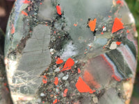 Polished Bloodstone Standing Free Forms x 3 From Swaziland