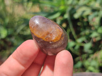 Polished Smokey Window Quartz Eggs x 35 From Madagascar