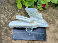Natural Etched Blue Chalcedony Geodes x 12 From Nsanje, Malawi