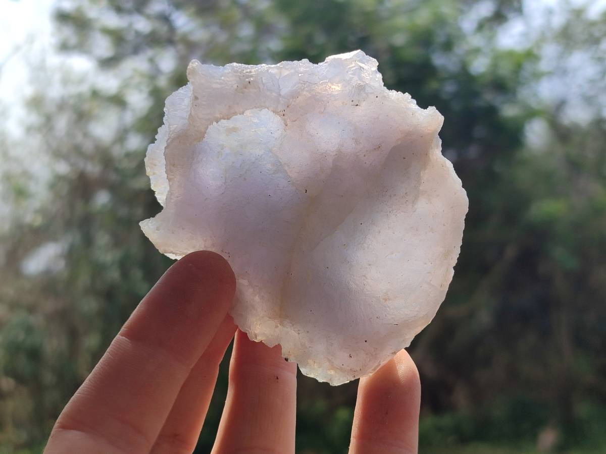 Natural Etched Blue Chalcedony Geodes x 12 From Nsanje, Malawi - Toprock Gemstones and Minerals 