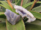 Natural Etched Blue Chalcedony Geodes x 12 From Nsanje, Malawi - Toprock Gemstones and Minerals 