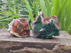 Natural Crystalline Ball Malachite and Quartz On Dolomite Matrix Specimens x 2 From Mindingi Mine, Kambove, Congo - Toprock Gemstones and Minerals 