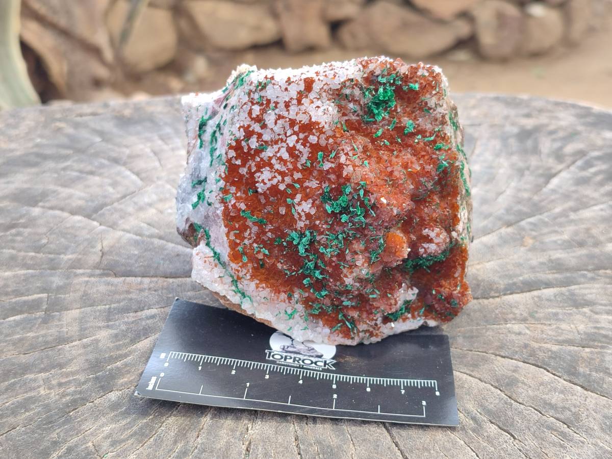 Natural Crystalline Ball Malachite and Quartz On Dolomite Matrix Specimens x 2 From Mindingi Mine, Kambove, Congo - Toprock Gemstones and Minerals 