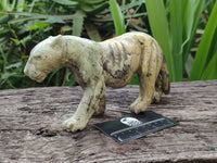 Hand Made Leopard Stone Lioness Carving x 1 From Nyanga, Zimbabwe