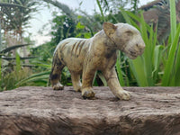 Hand Made Leopard Stone Lioness Carving x 1 From Nyanga, Zimbabwe
